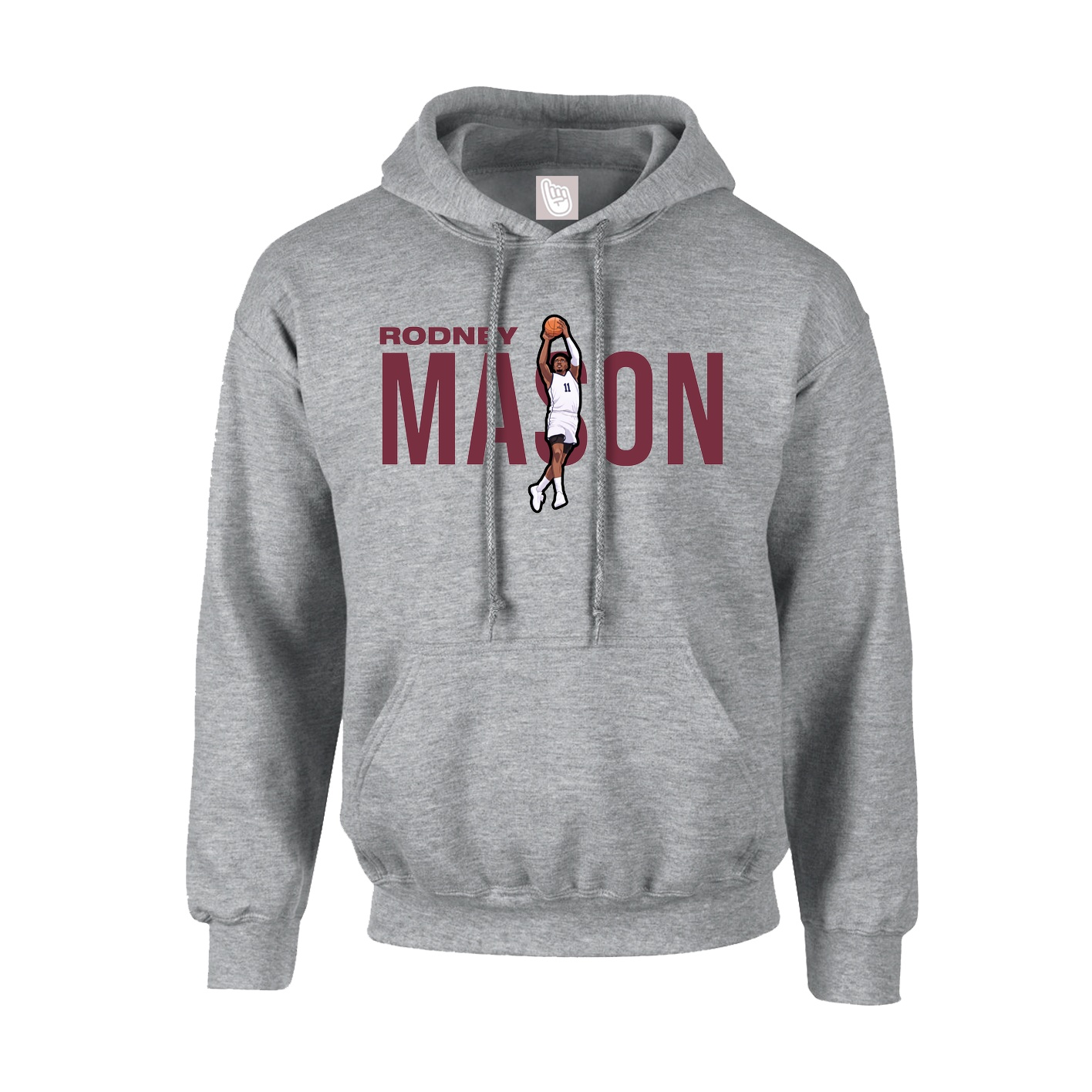 Hoodie — Player Name in Grey