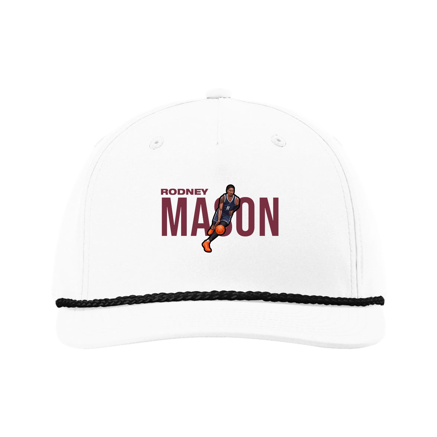 Five-Panel Classic Rope Cap — Player Name in White