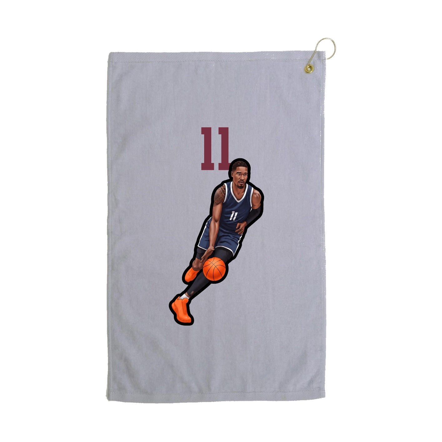Golf Towel — Number Top in Grey