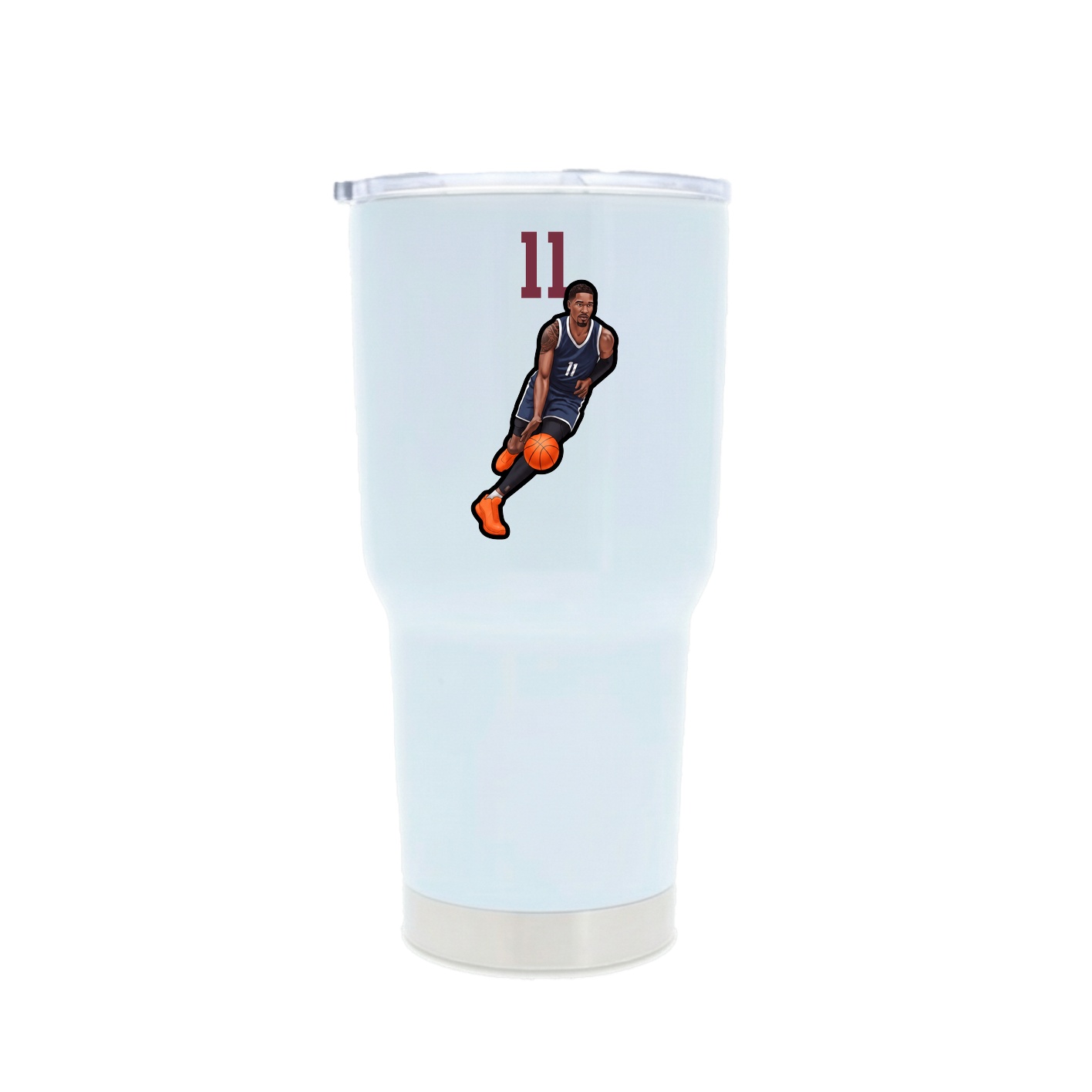 30oz Stainless Steel Tumbler — Number Top in White