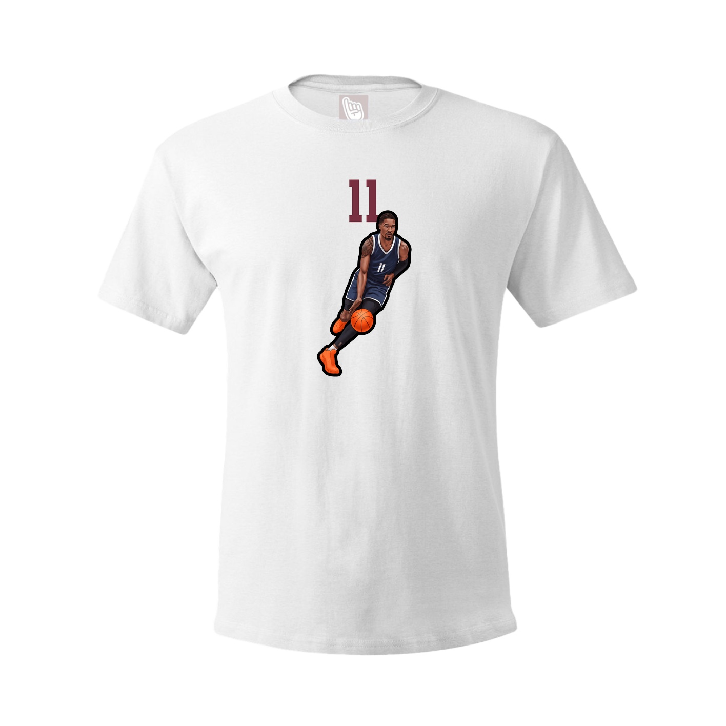 Youth Tee — Number Top in White
