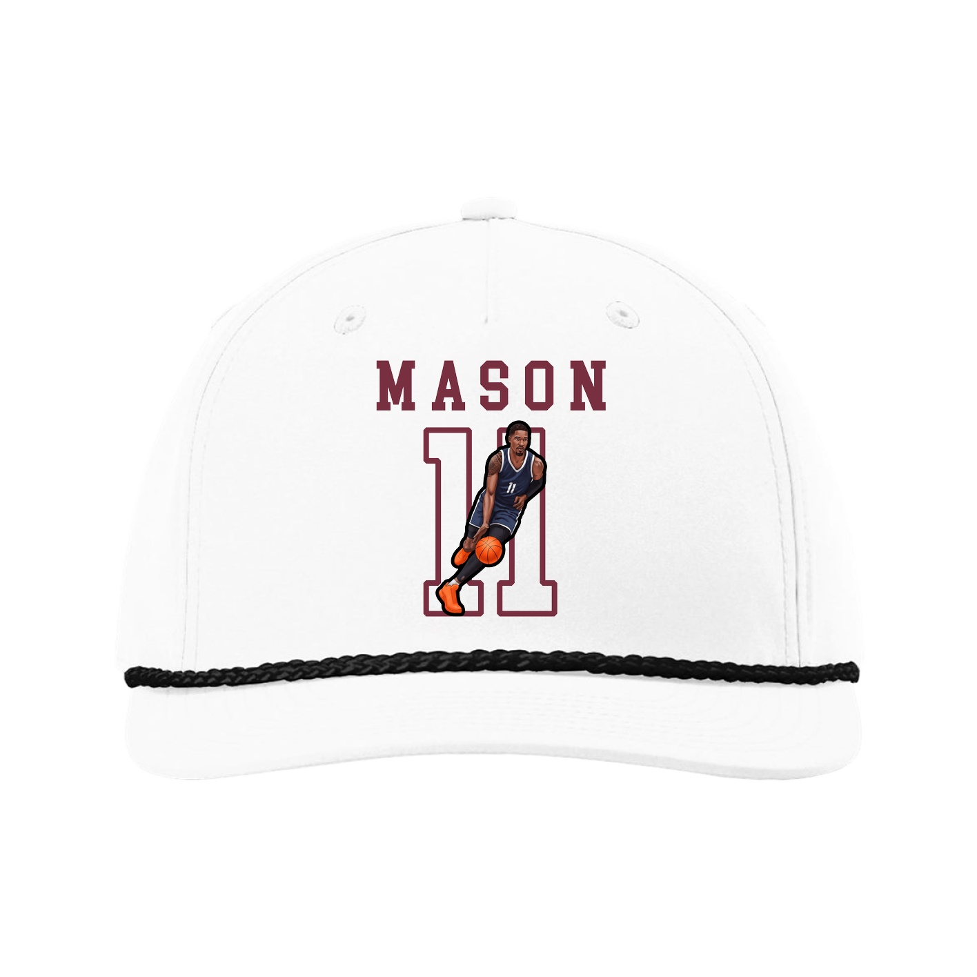 Five-Panel Classic Rope Cap — Shirsey in White