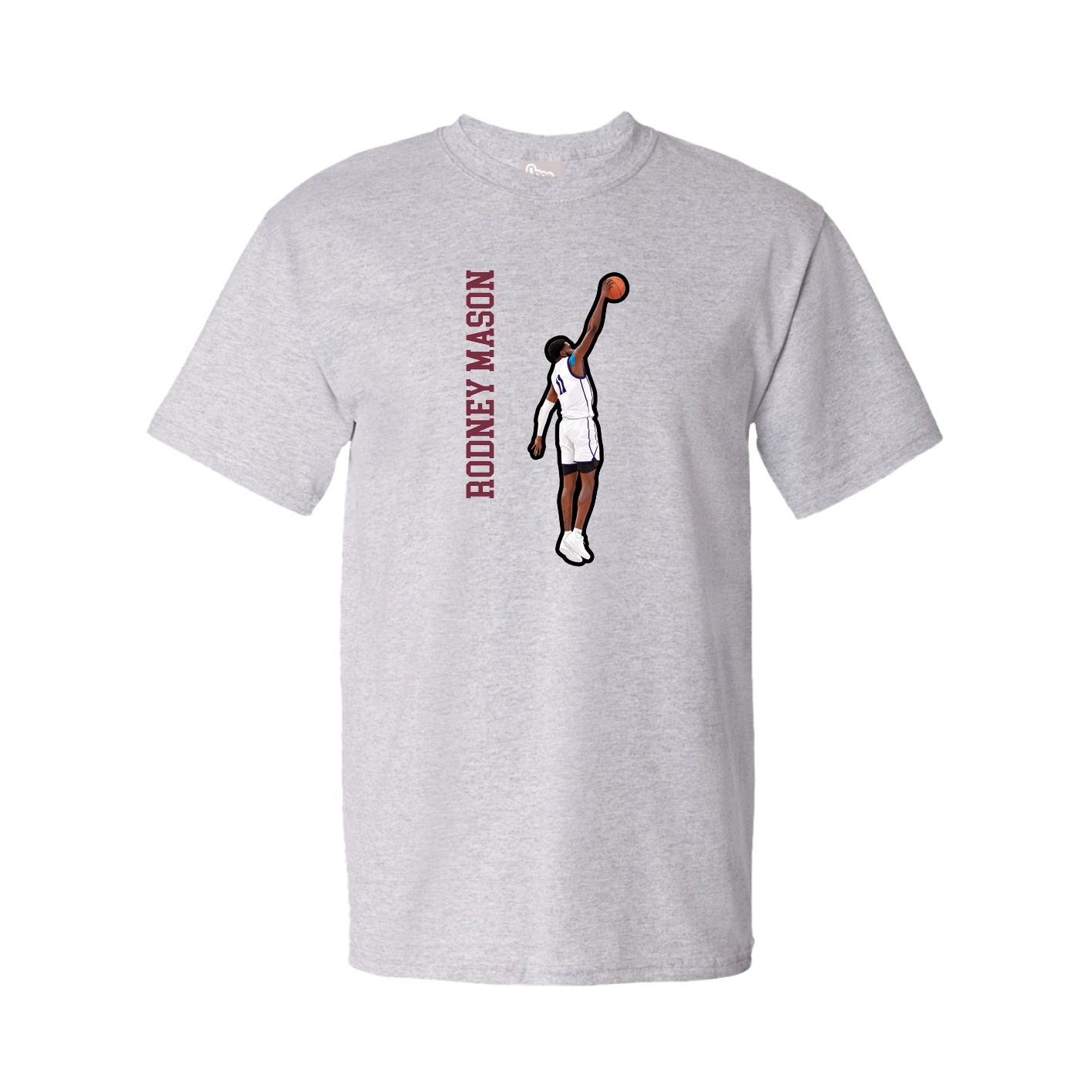 Tee — Name Vertical in Grey