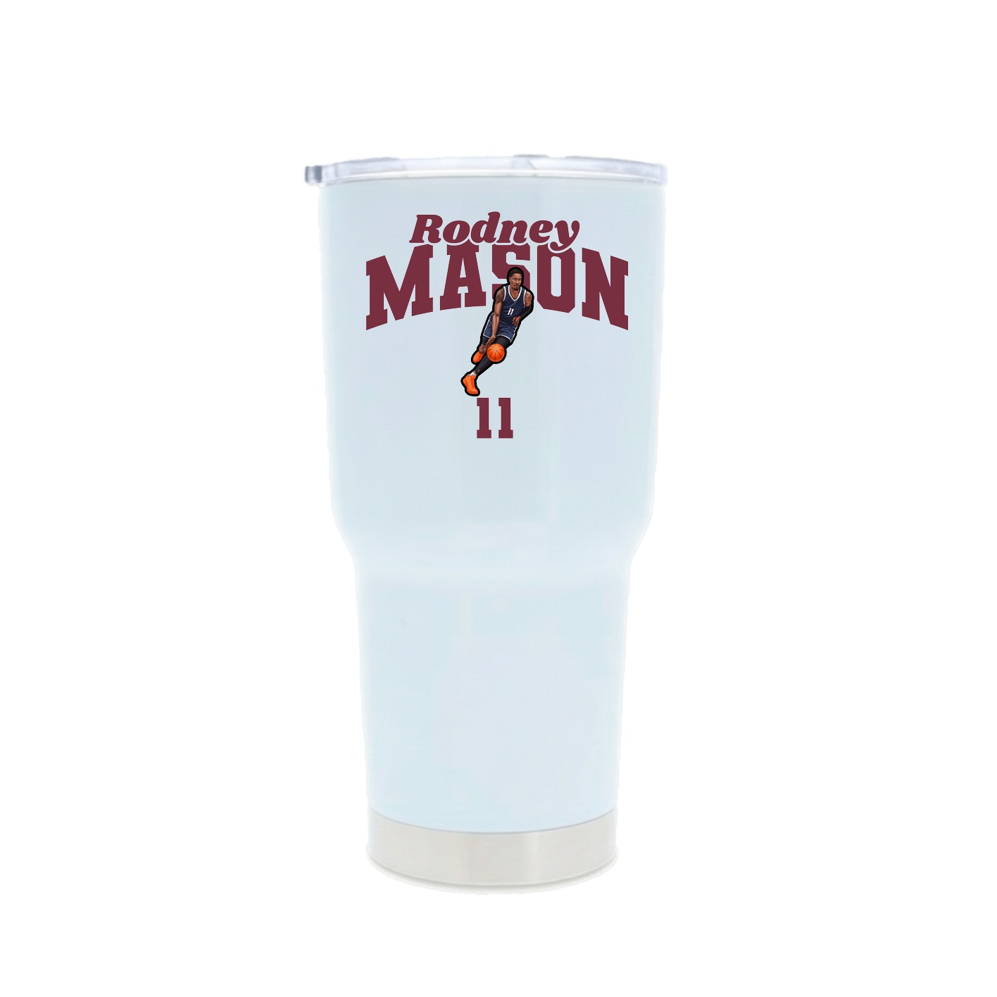 30oz Stainless Steel Tumbler — Signature Arch in White