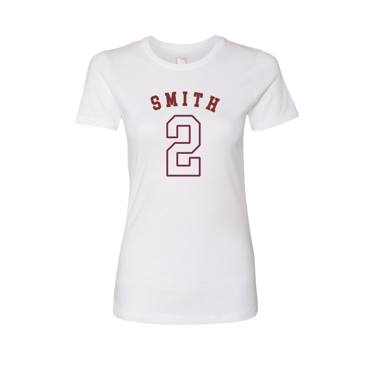 Fitted Women's Tee — Shirsey Arch in White