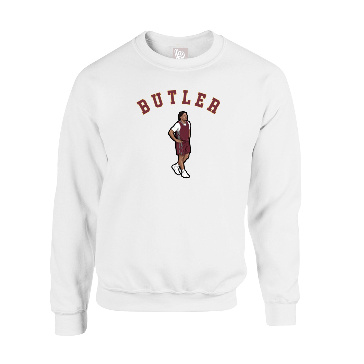 Fleece Crew — Shirsey Arch in White