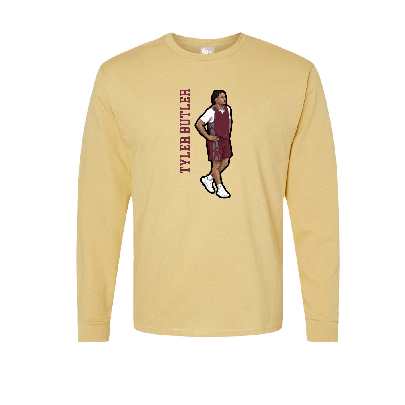 Long Sleeve Tee — Name Vertical in Vegas Gold