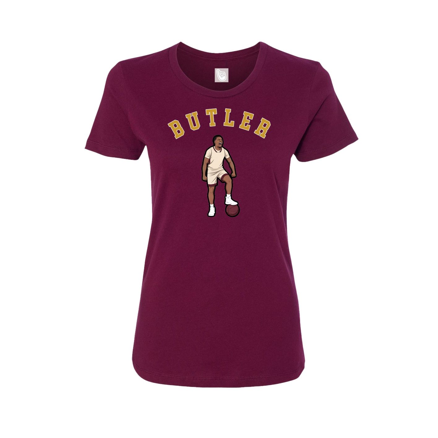 Fitted Women's Tee — Shirsey Arch in Maroon
