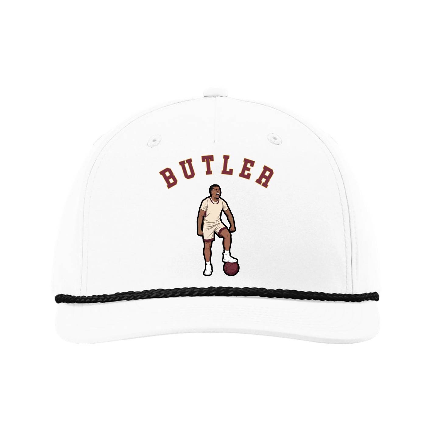 Five-Panel Classic Rope Cap — Shirsey Arch in White