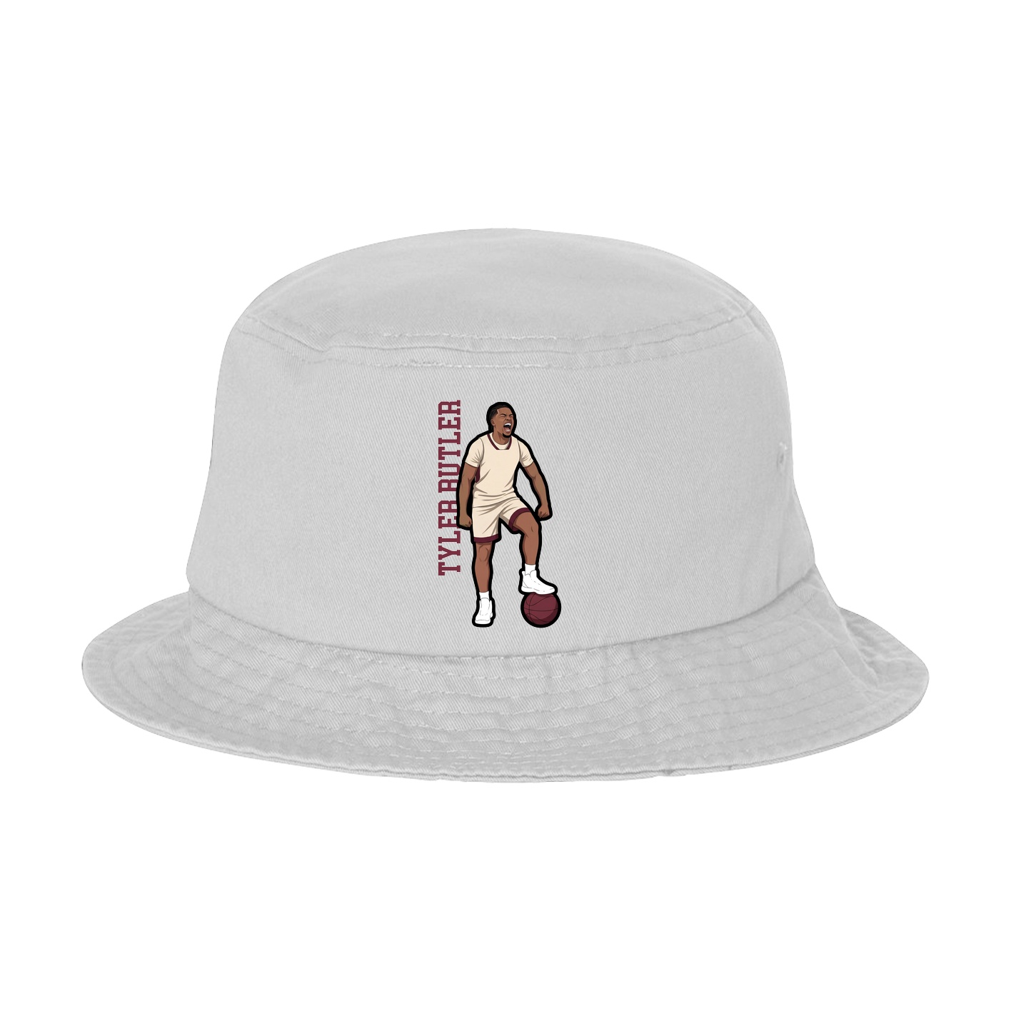 Bucket Cap — Name Vertical in White