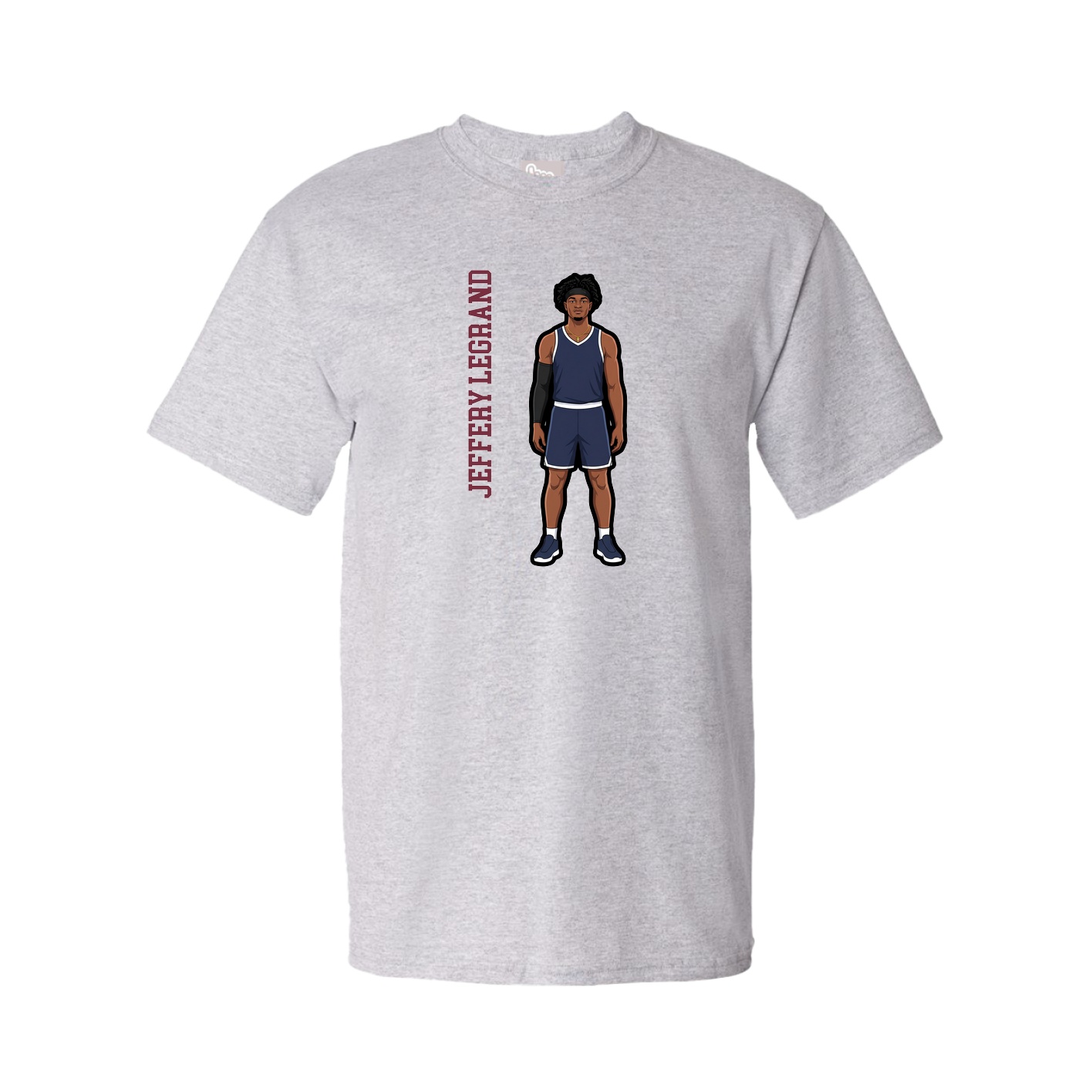 Youth Tee — Name Vertical in Grey