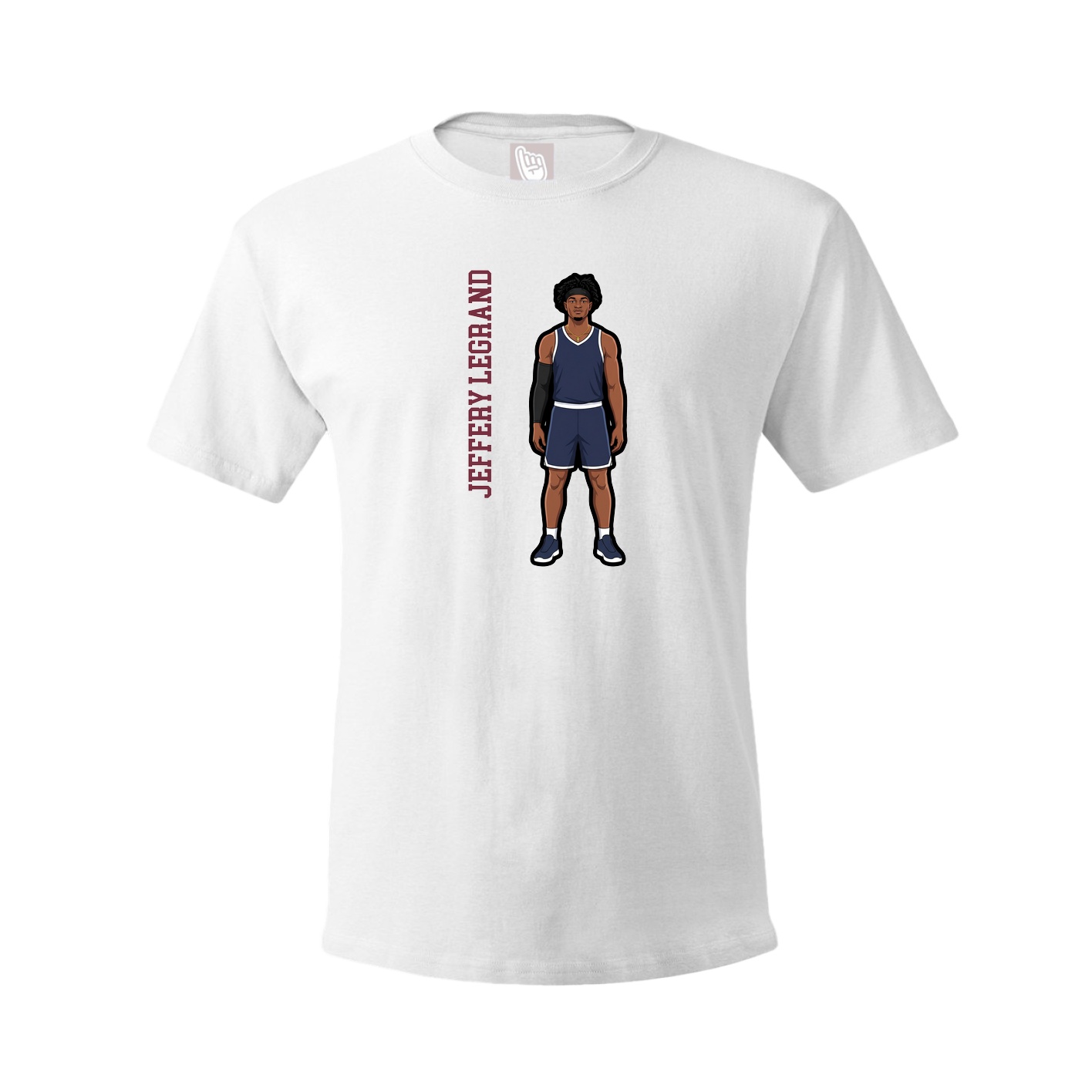 Youth Tee — Name Vertical in White