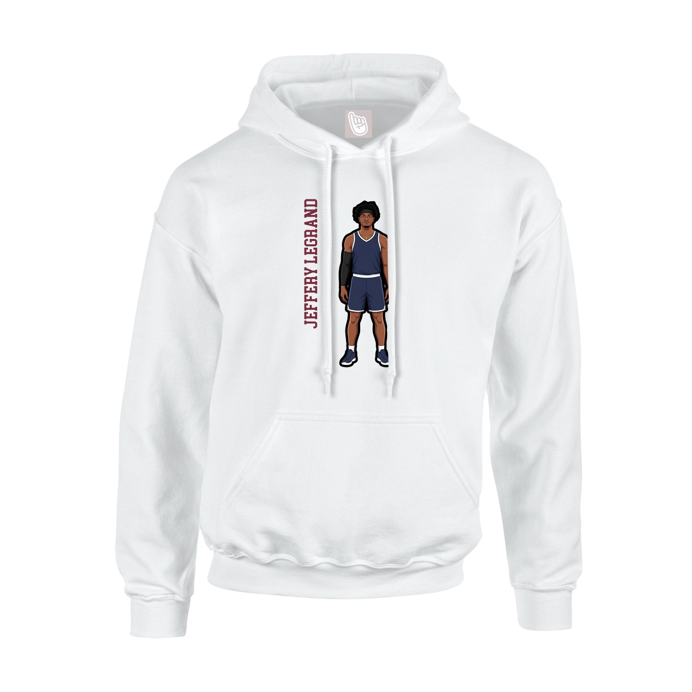 Hoodie — Name Vertical in White