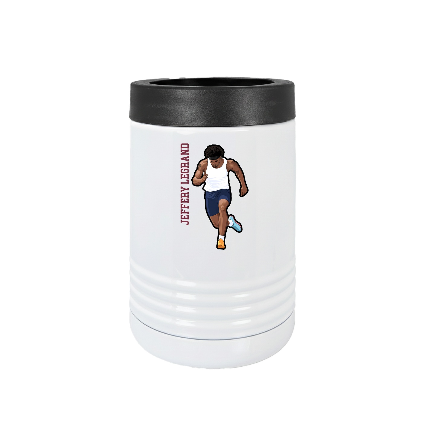 Beverage Holder — Name Vertical in White