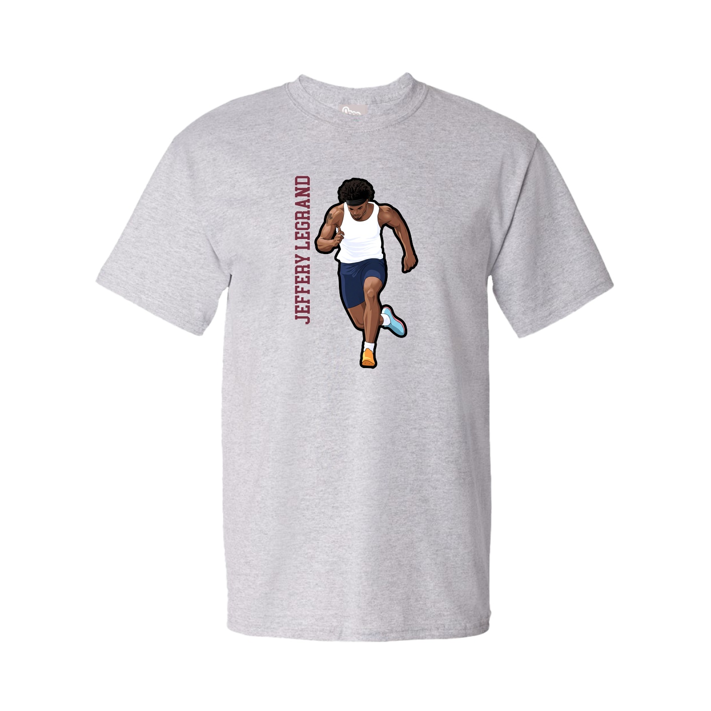 Tee — Name Vertical in Grey