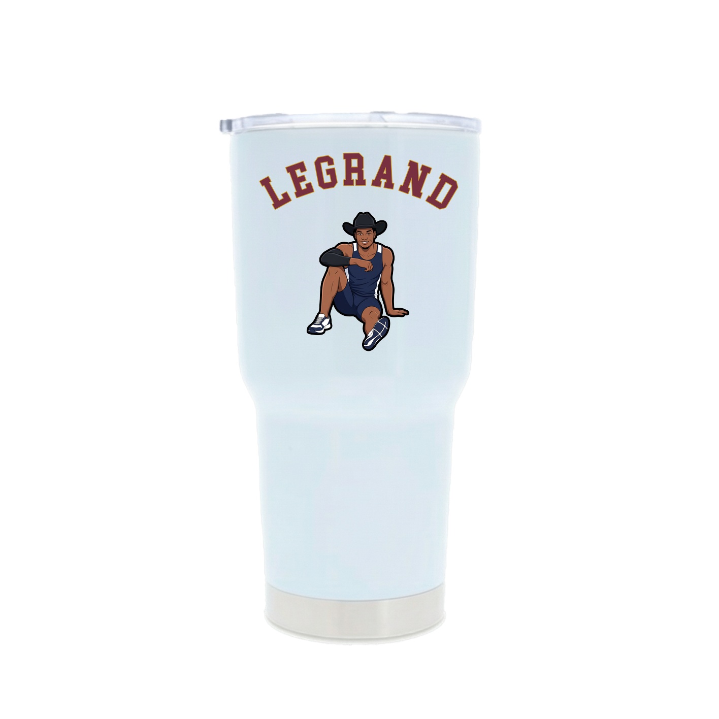 30oz Stainless Steel Tumbler — Shirsey Arch in White