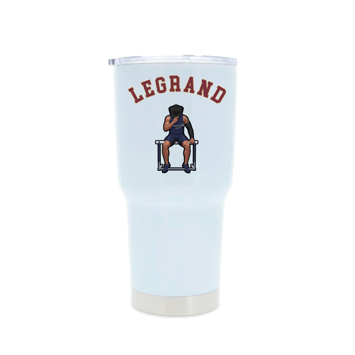 30oz Stainless Steel Tumbler — Shirsey Arch in White