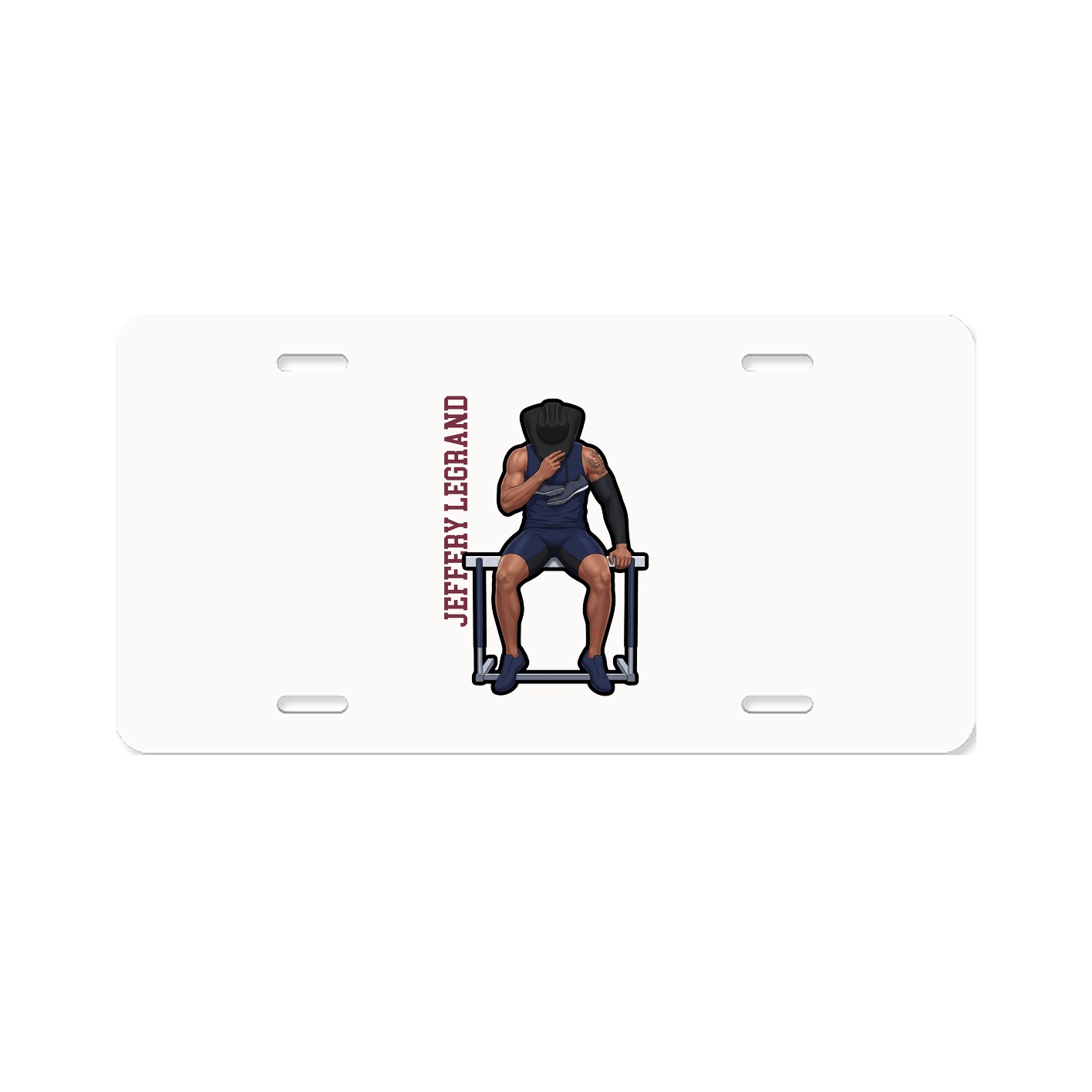 License Plate — Name Vertical in Classic