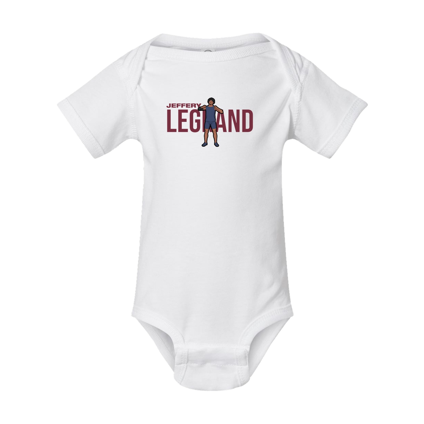 Baby Onesie — Player Name in White