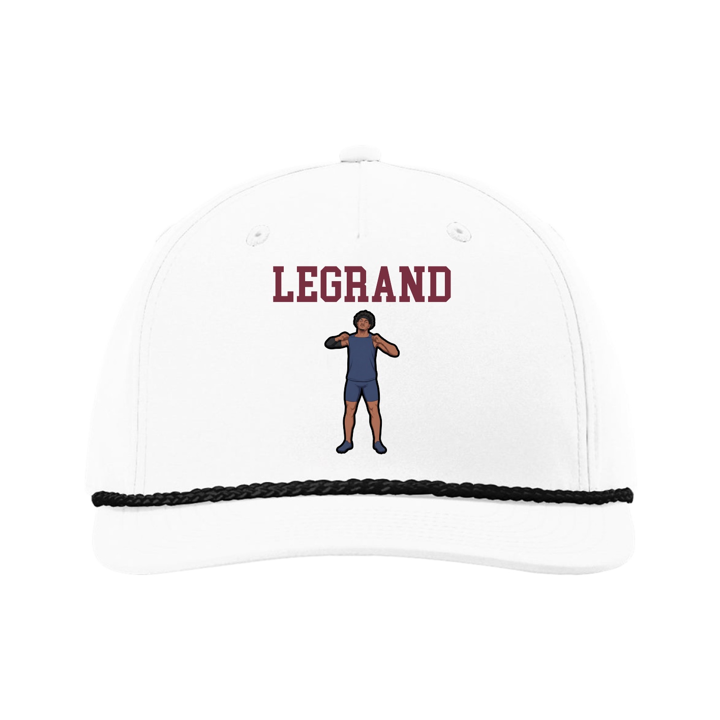 Five-Panel Classic Rope Cap — Shirsey in White