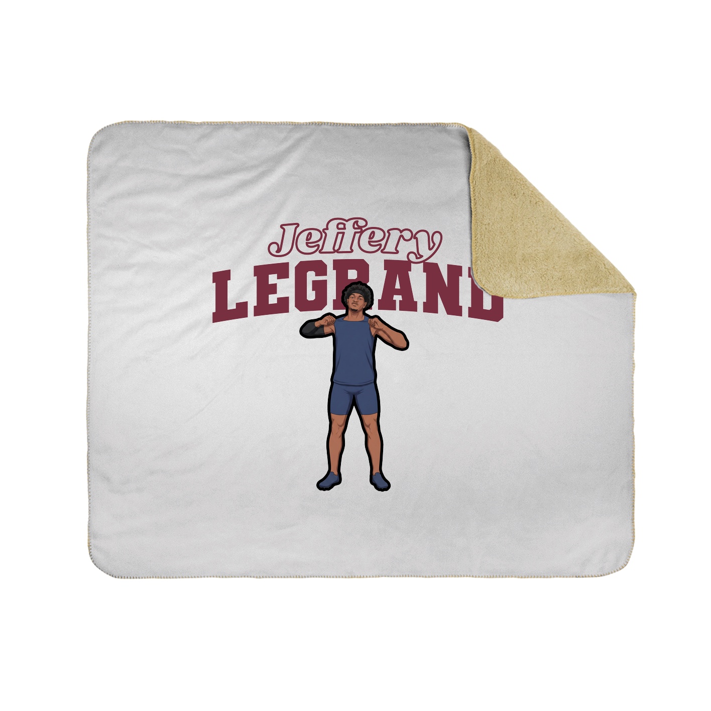 Throw Blanket — Name Arch in White