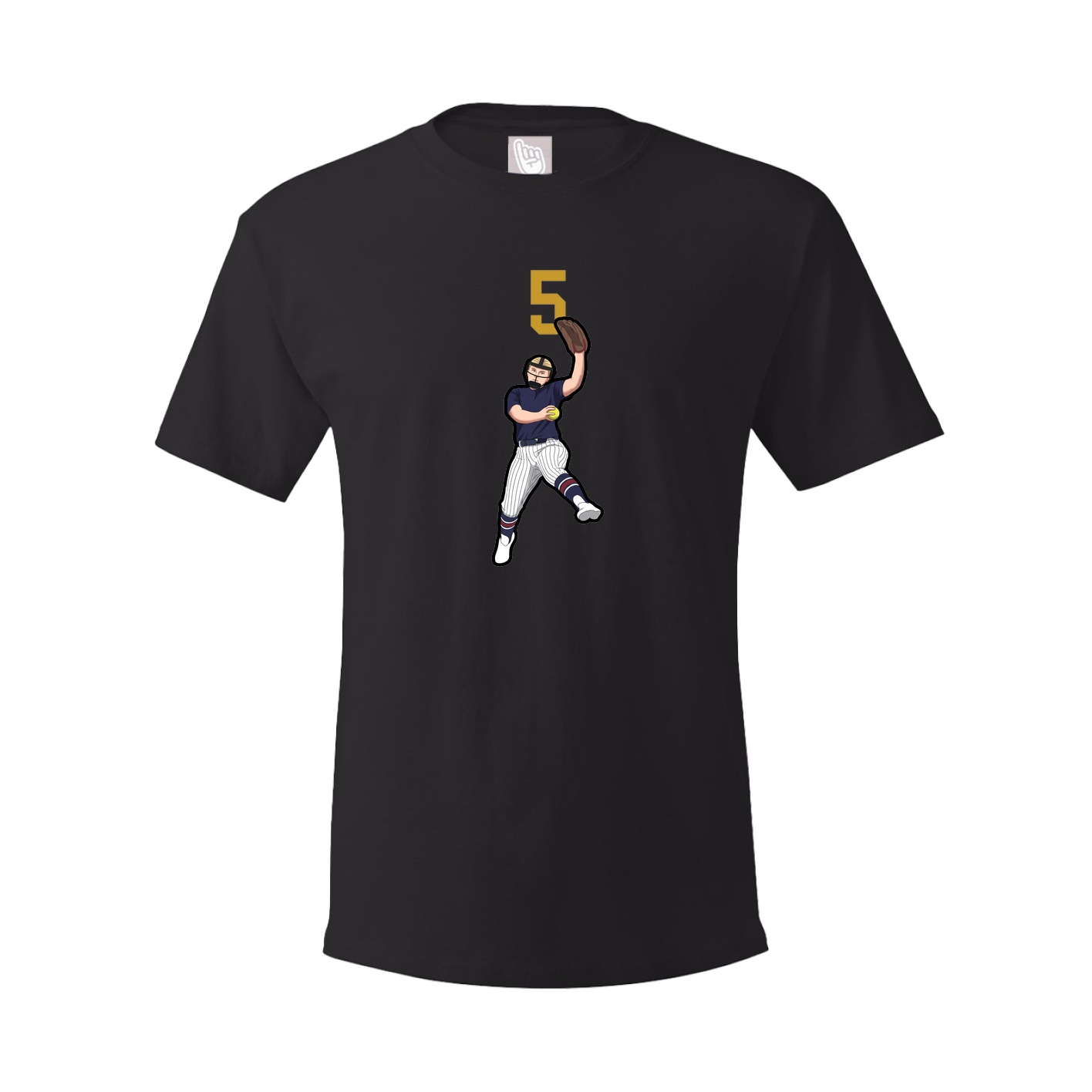 Youth Tee — Number Top in Black