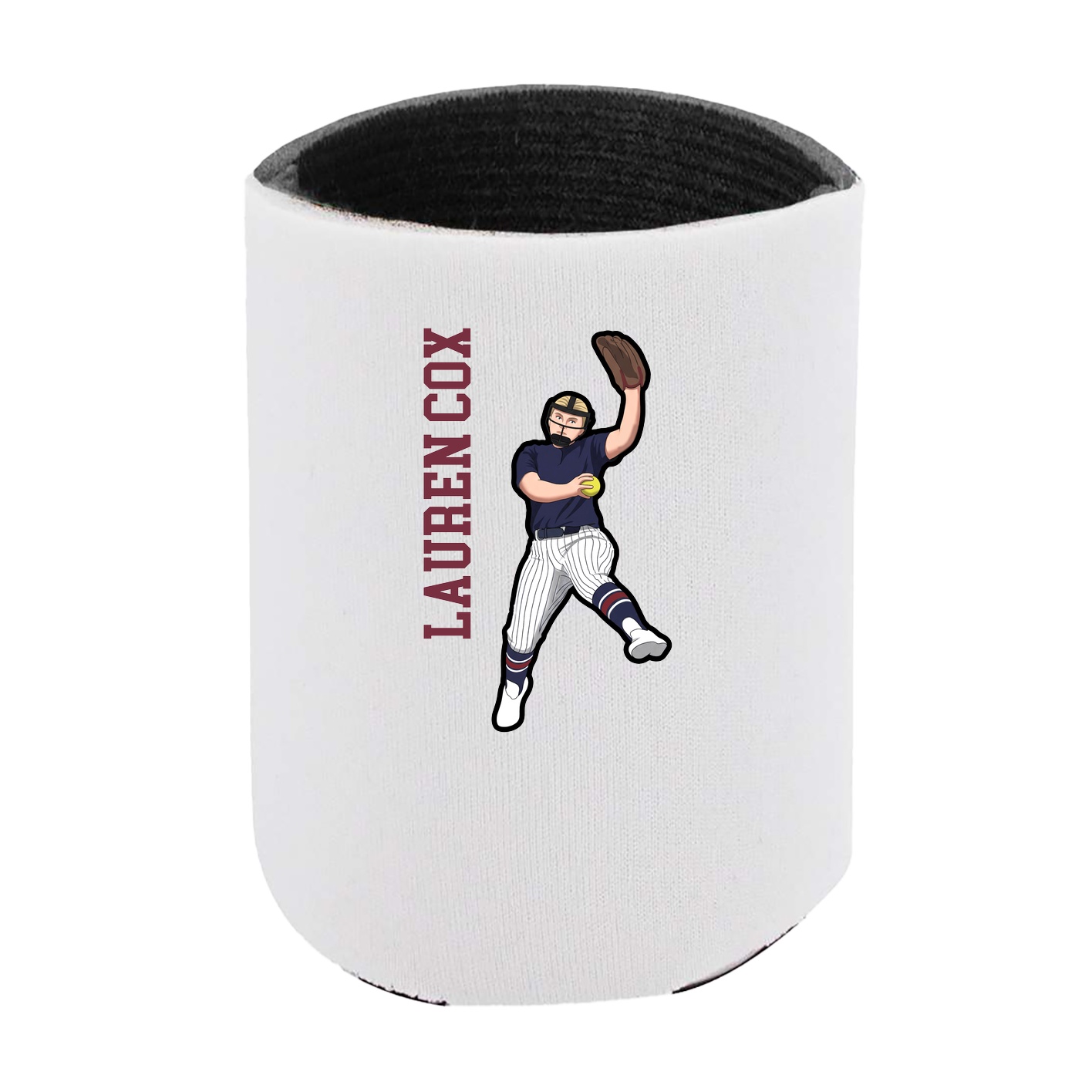 Can Holder — Name Vertical in White