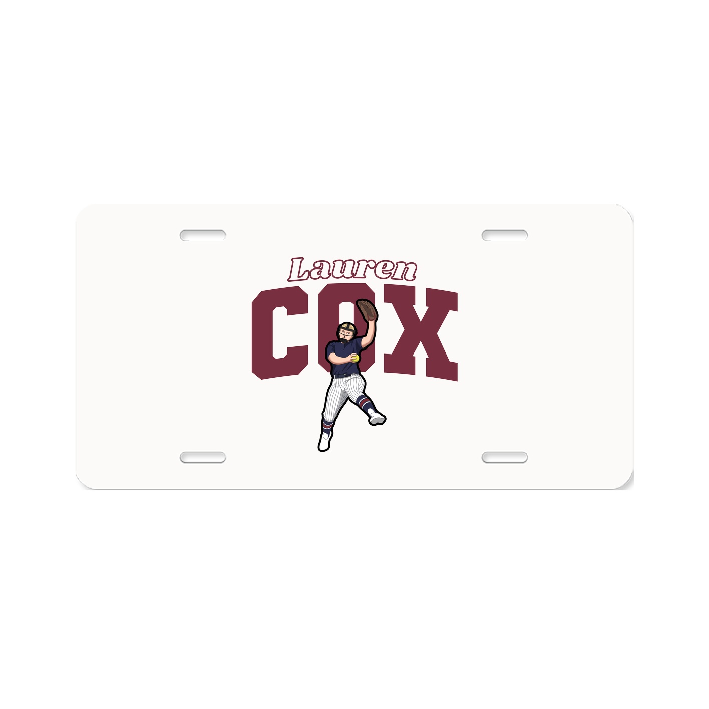 License Plate — Name Arch in Classic