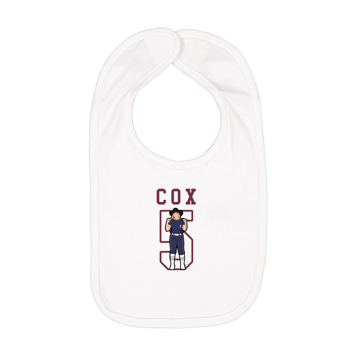 Infant Bib — Shirsey in White