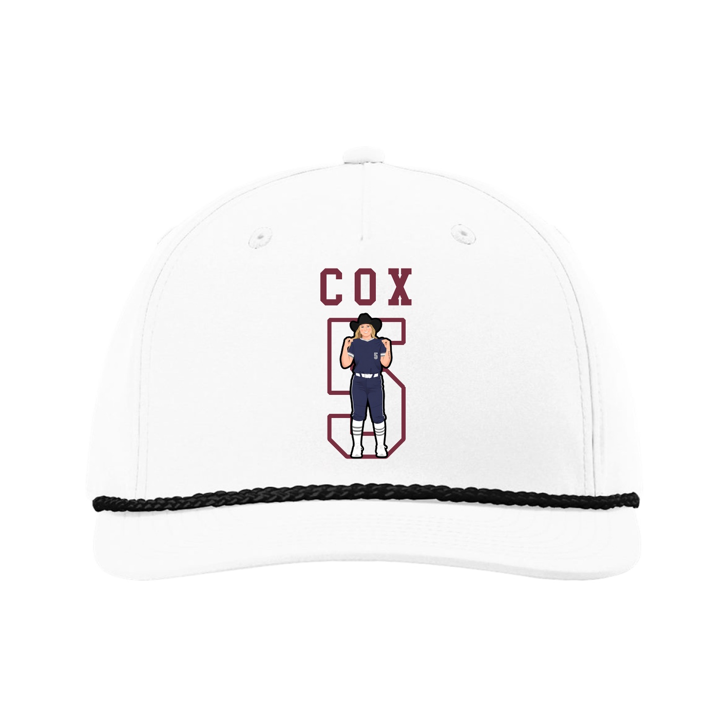 Five-Panel Classic Rope Cap — Shirsey in White