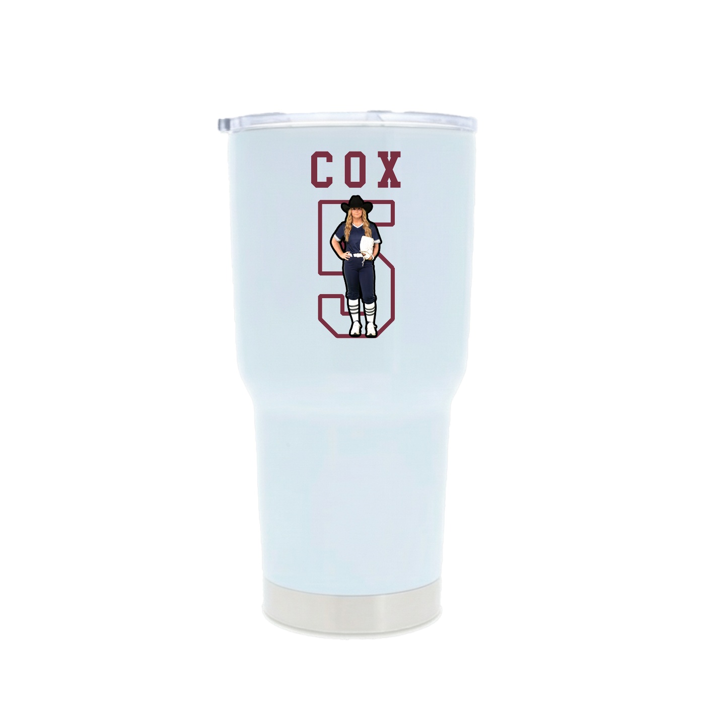 30oz Stainless Steel Tumbler — Shirsey in White
