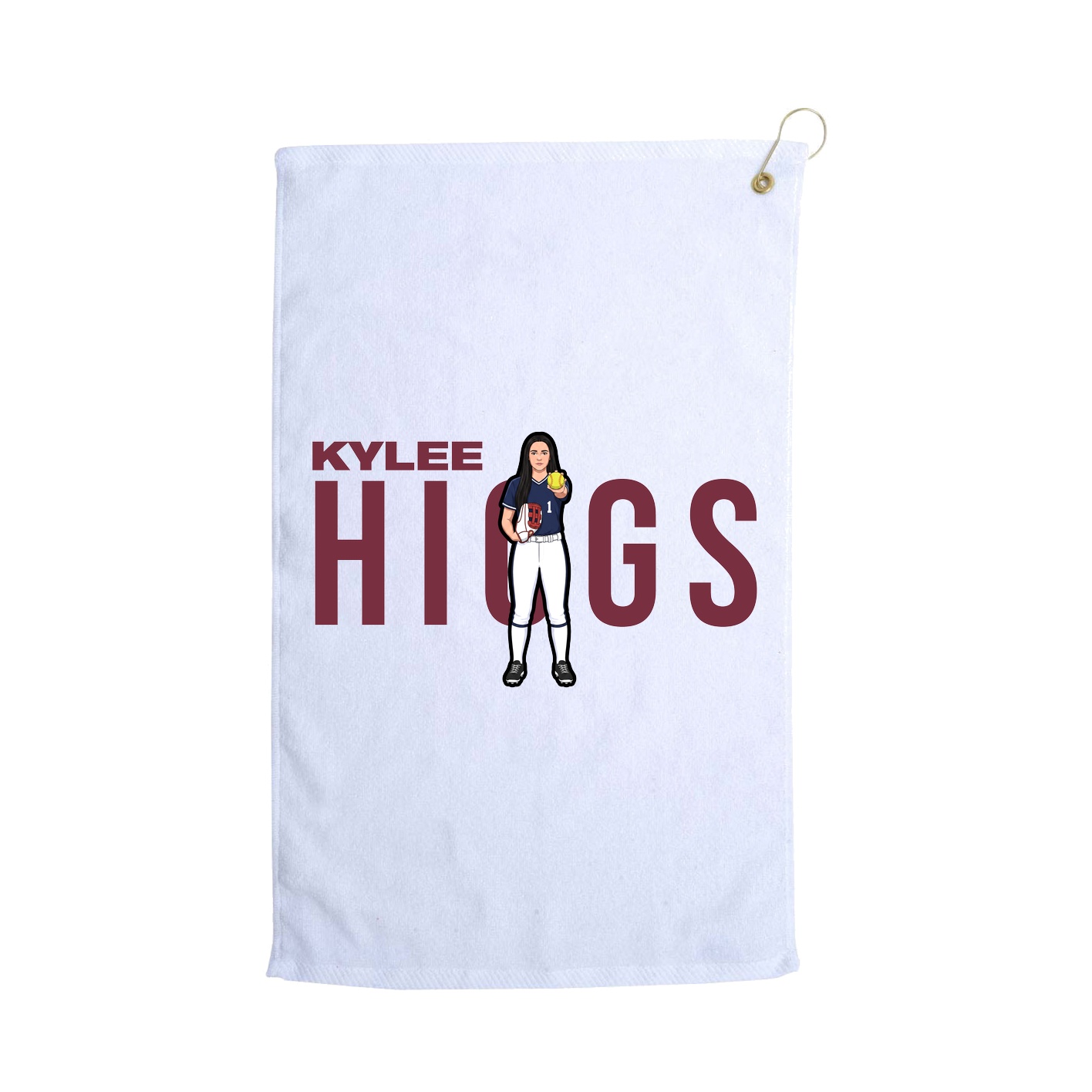 Golf Towel — Player Name in White