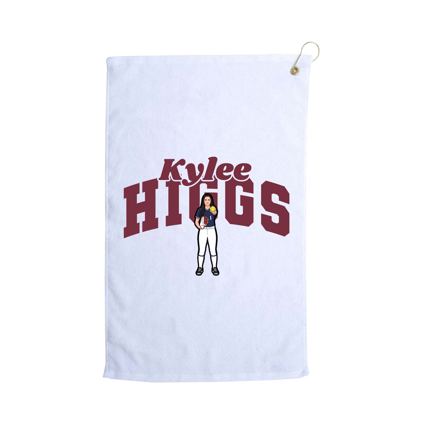 Golf Towel — Signature Arch in White