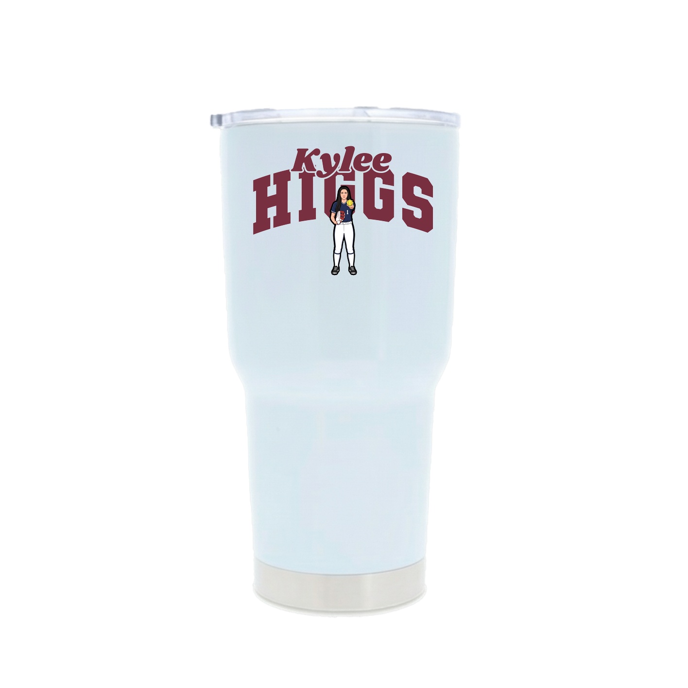 30oz Stainless Steel Tumbler — Signature Arch in White