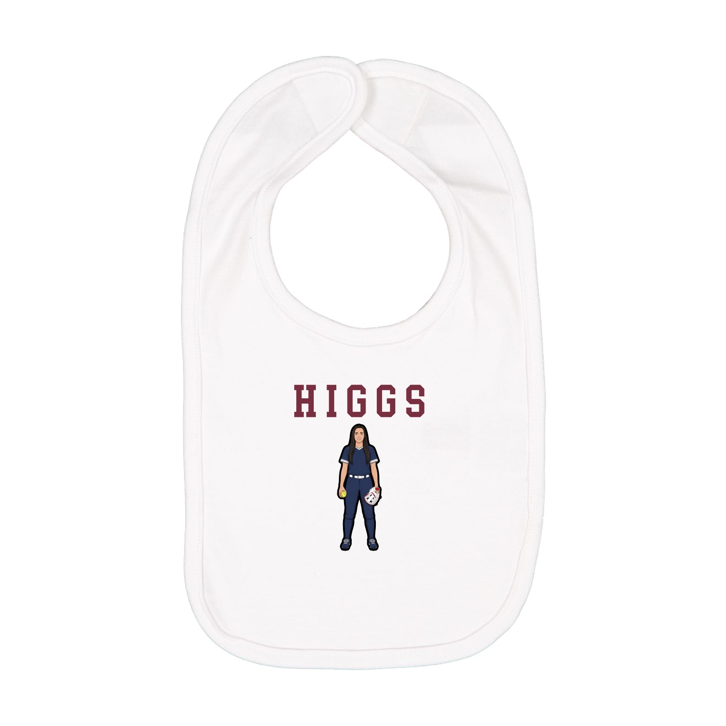 Infant Bib — Shirsey in White