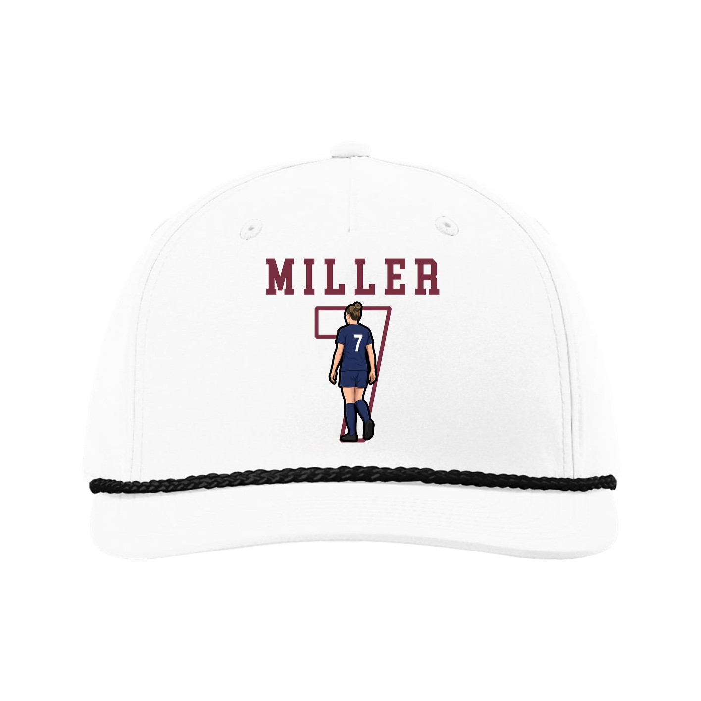 Five-Panel Classic Rope Cap — Shirsey in White