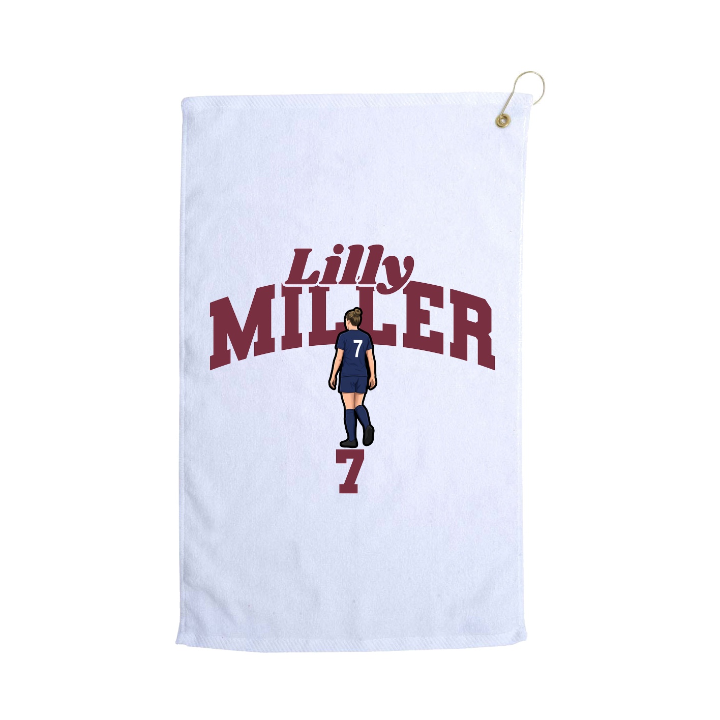 Golf Towel — Signature Arch in White