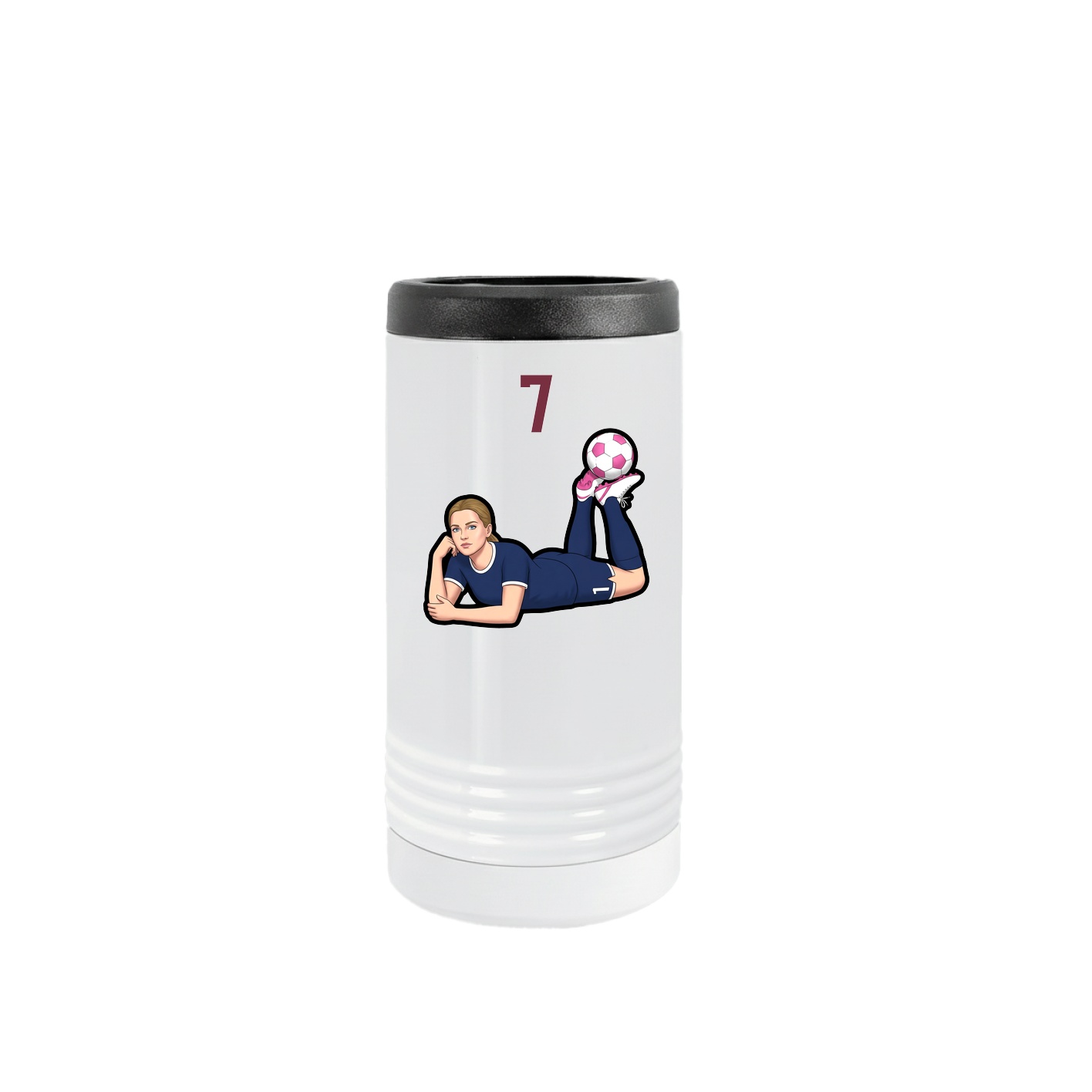 Slim Beverage Holder — Number Top in White