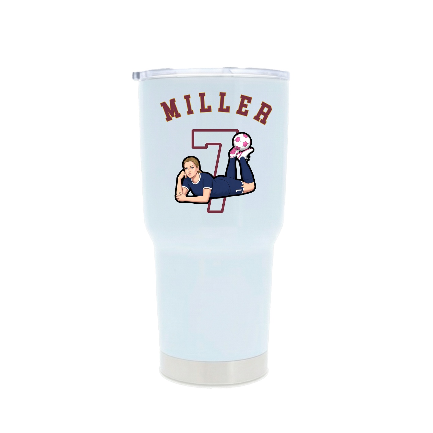 30oz Stainless Steel Tumbler — Shirsey Arch in White
