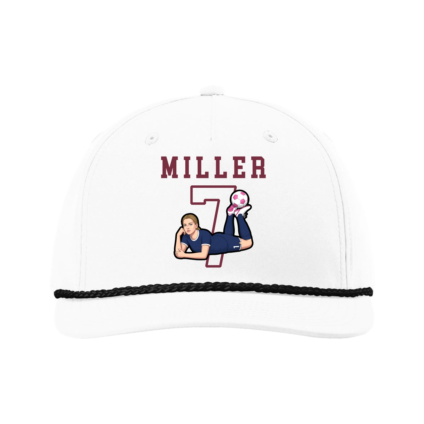 Five-Panel Classic Rope Cap — Shirsey in White