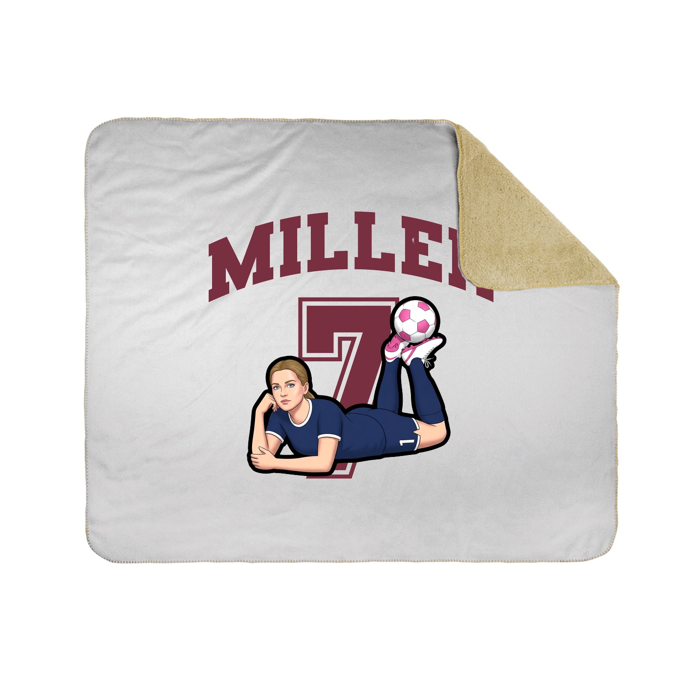 Throw Blanket — Number in White