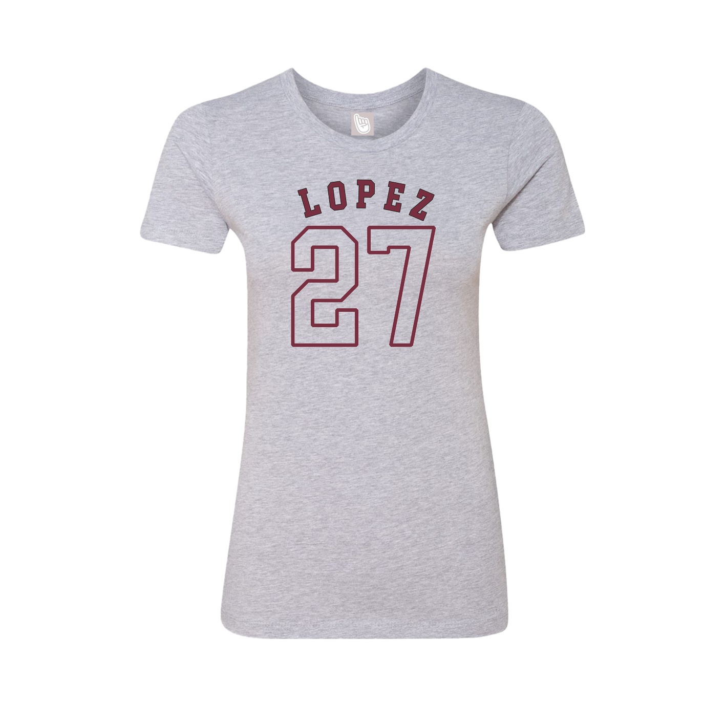 Fitted Women's Tee — Shirsey Arch in Grey
