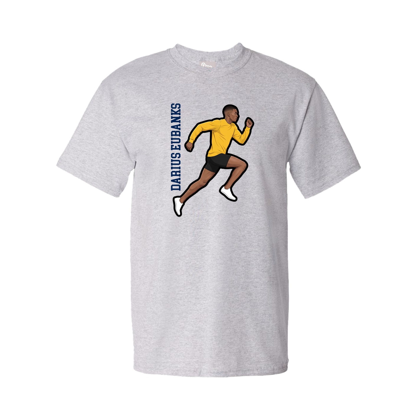 Tee — Name Vertical in Grey