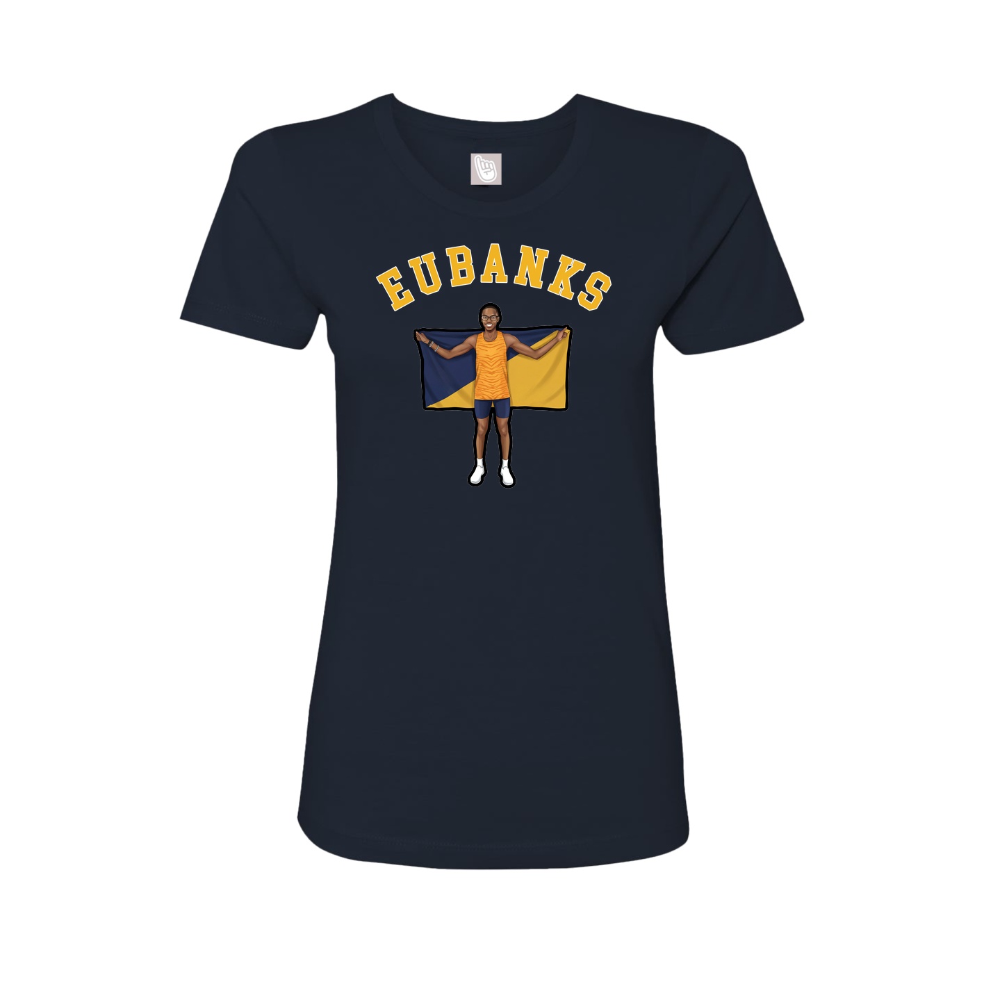 Fitted Women's Tee — Shirsey Arch in Navy