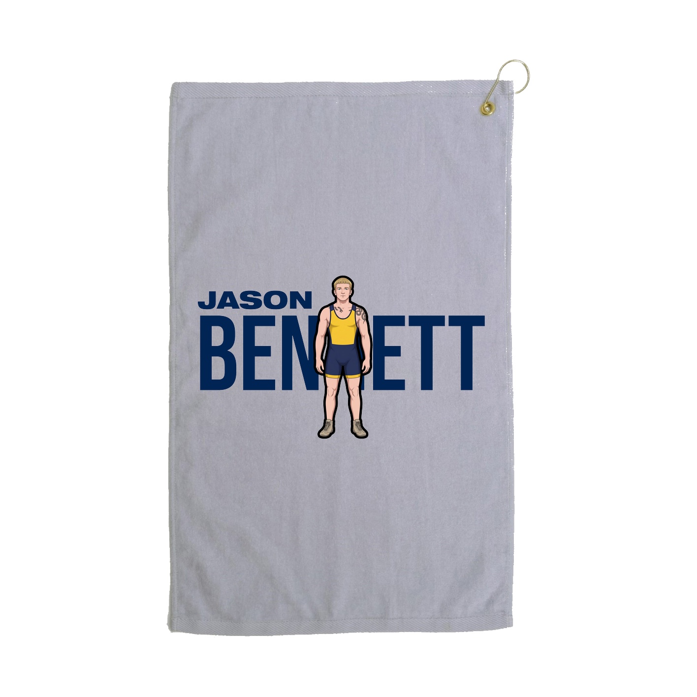 Golf Towel — Player Name in Grey