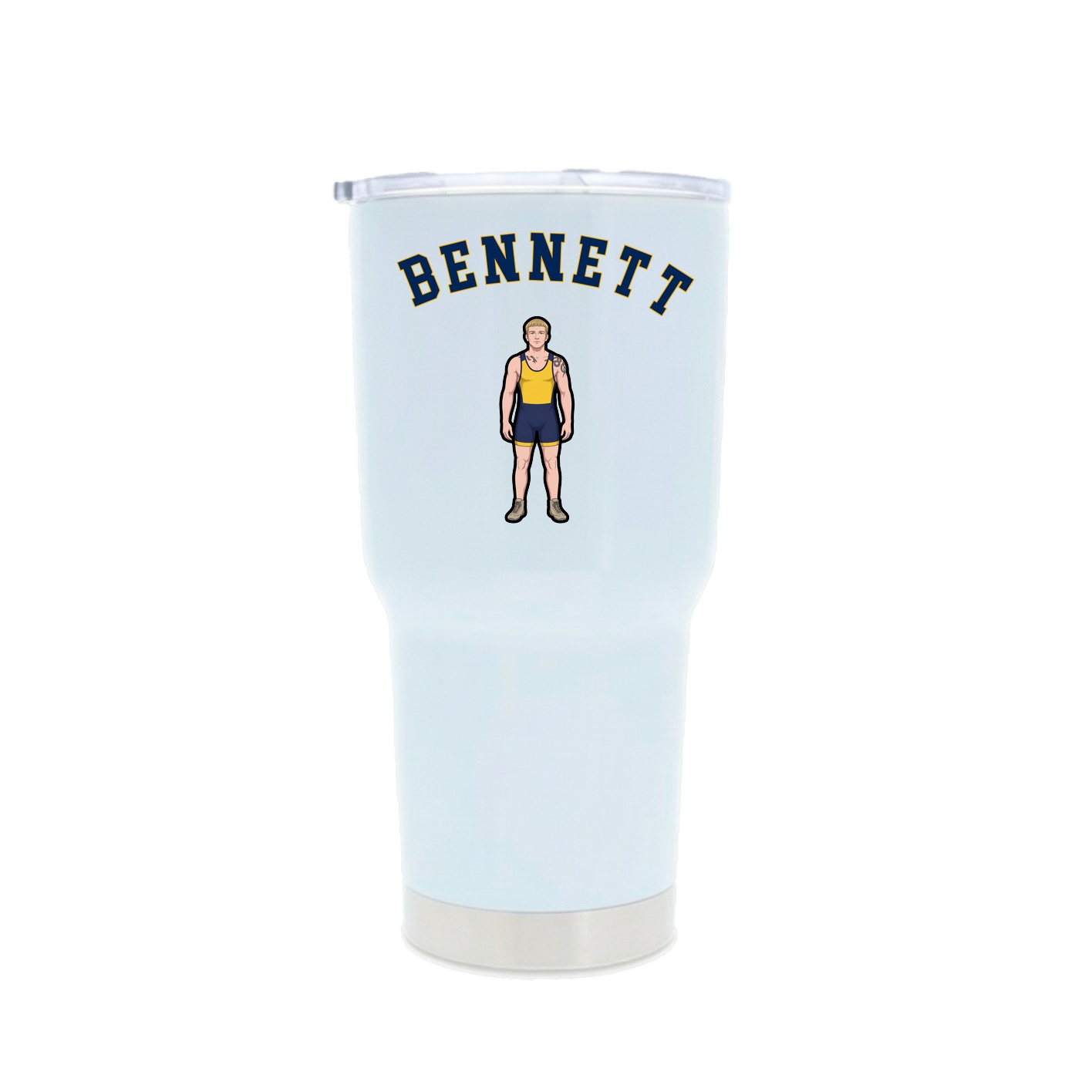 30oz Stainless Steel Tumbler — Shirsey Arch in White