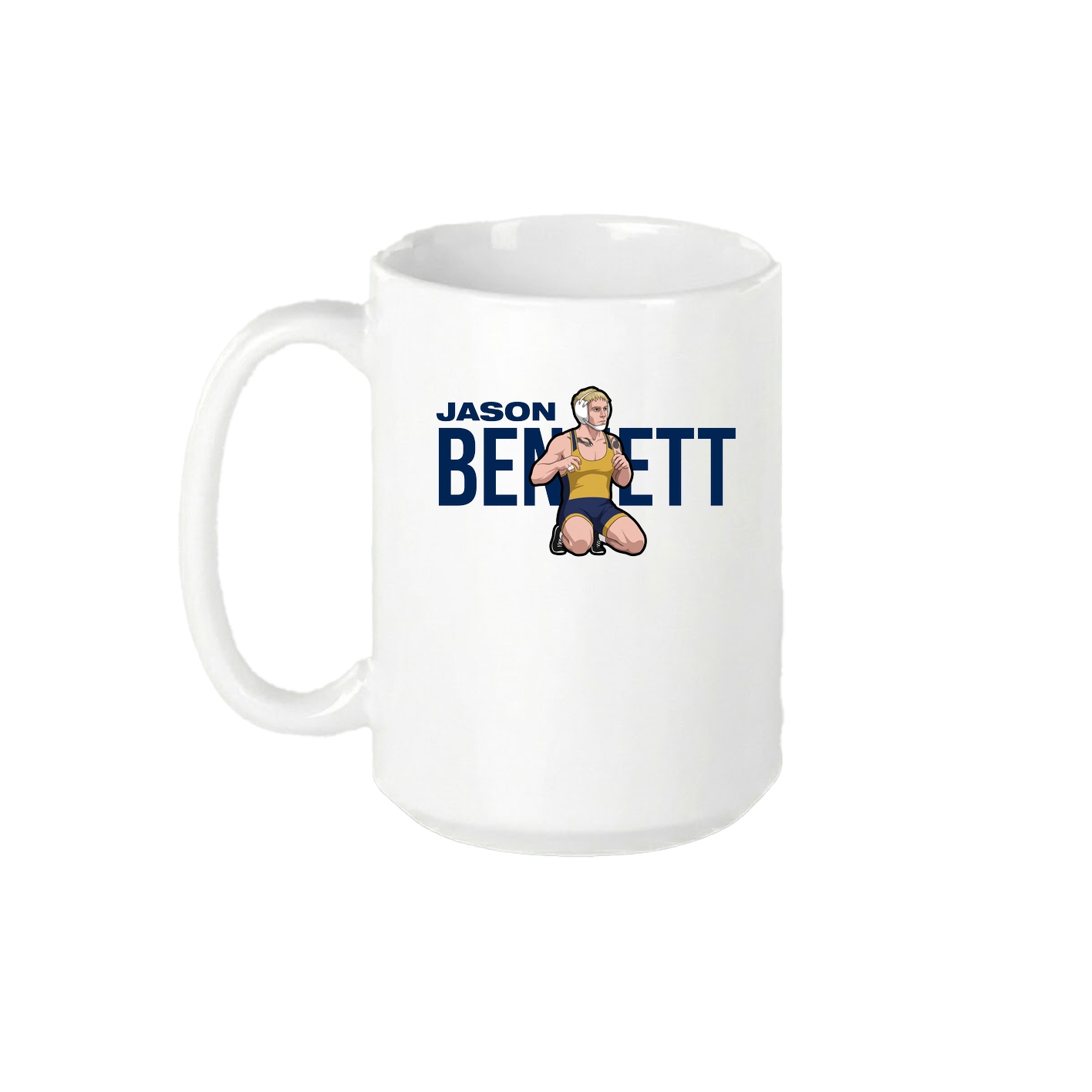 15oz Coffee Mug — Player Name in White