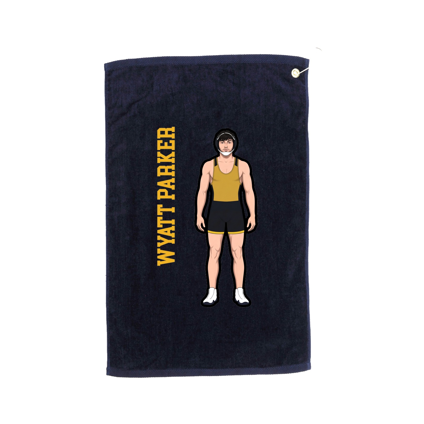 Golf Towel — Name Vertical in Navy