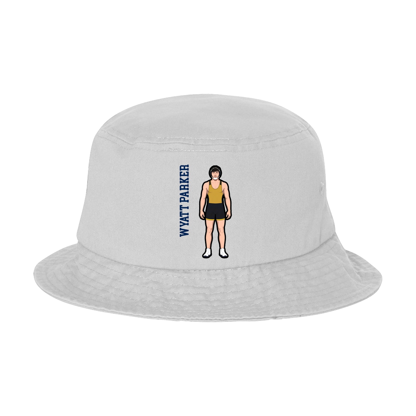Bucket Cap — Name Vertical in White