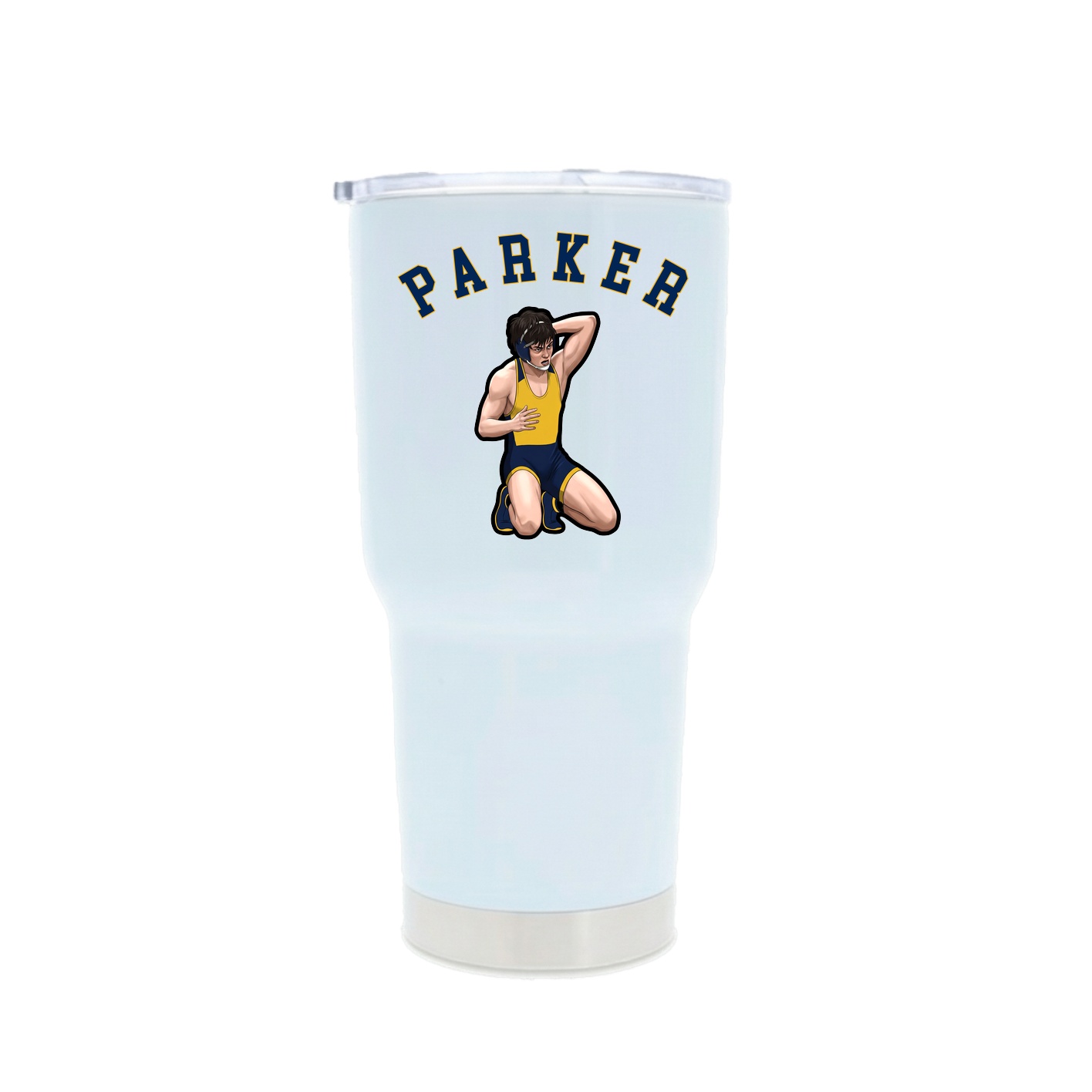 30oz Stainless Steel Tumbler — Shirsey Arch in White